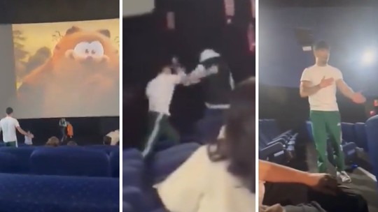 Sessão de 'Garfield' termina em porradaria após boxeador nocautear homem que agrediu mulher; vídeo
