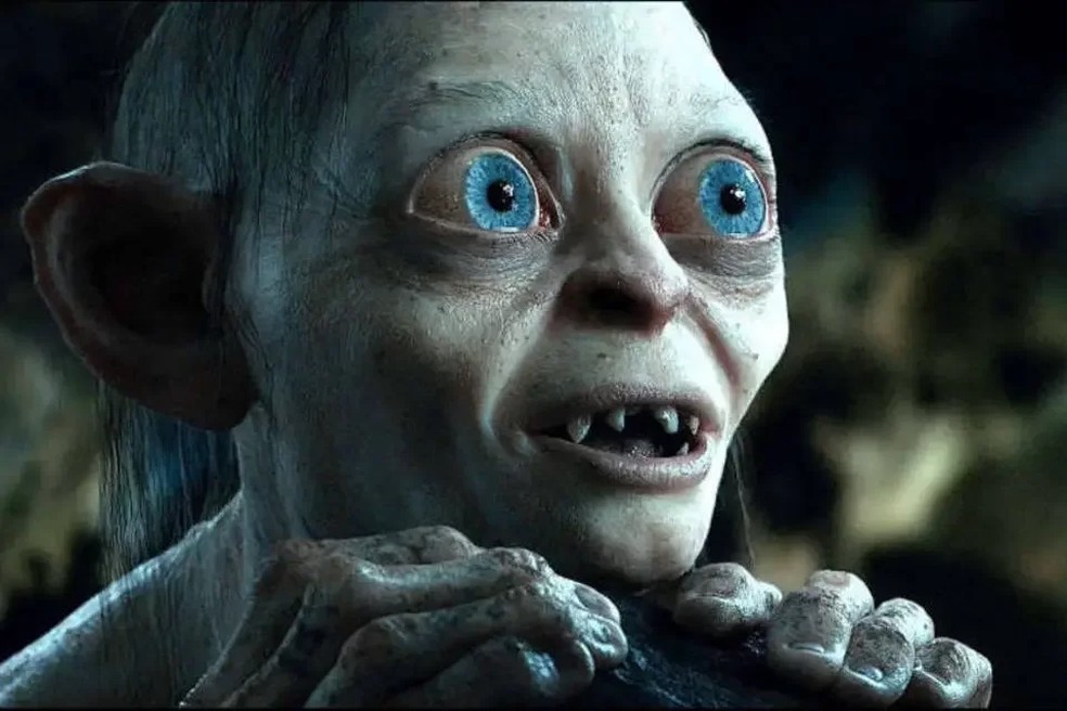 Andy Serkis como Gollum em O Senhor dos Anéis — Foto: Divulgação