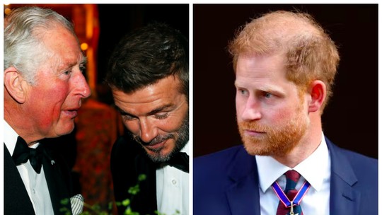 Charles recebeu Beckham após dizer que não tinha agenda para se encontrar com Príncipe Harry