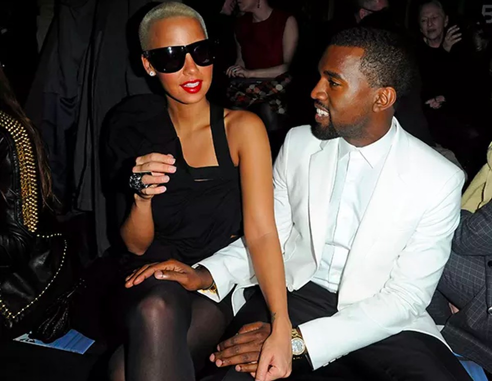 A modelo, apresentadora e influencer Amber Rose em foto da época de seu relacionamento com Kanye West — Foto: Getty Images