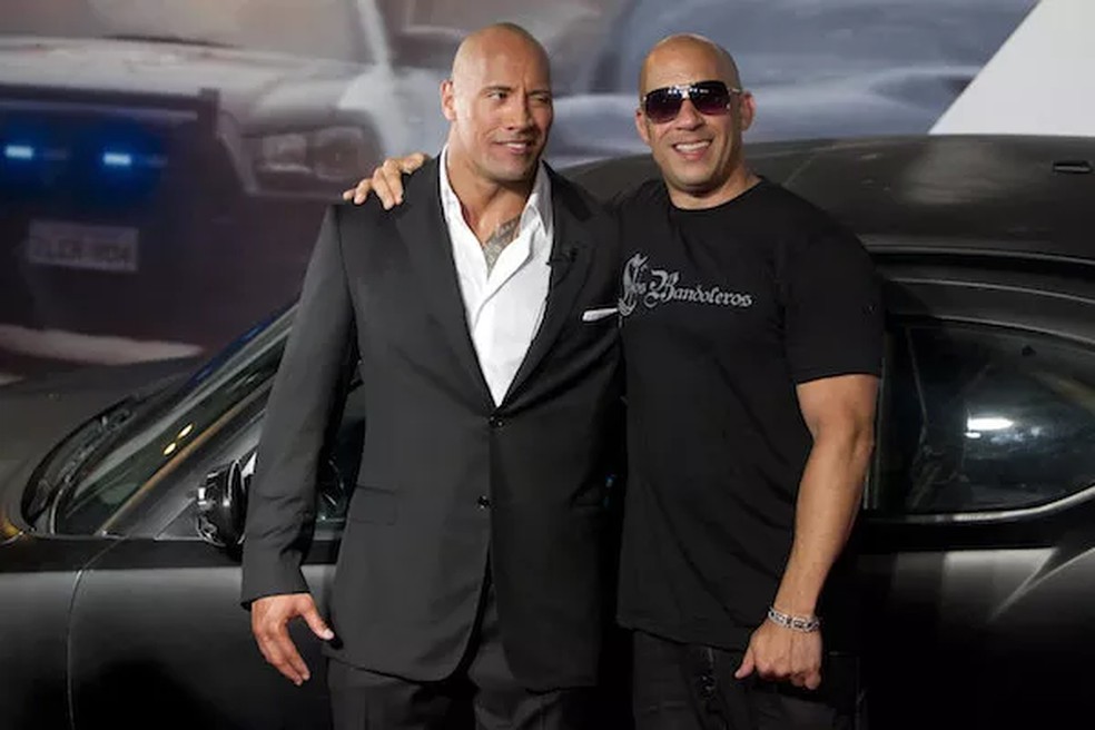 Dwayne Johnson e Vin Diesel — Foto: Getty Images