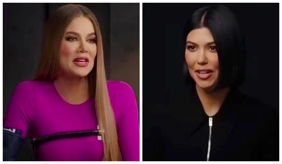 As irmãs Khloé Kardashian e Kourtney Kardashian em quadro com detector de mentiras