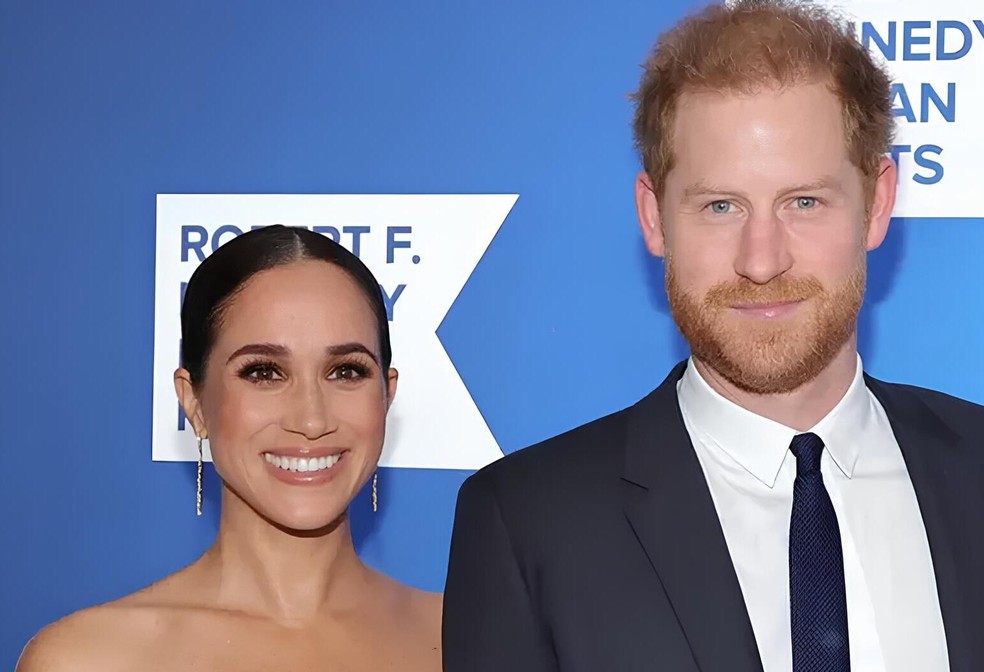 Meghan Markle e Príncipe Harry em evento nos EUA — Foto: Getty Images