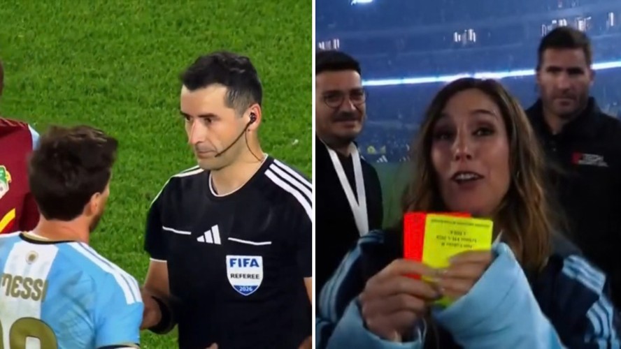 Juiz dá cartões de presente para Messi após jogo de despedida e ...