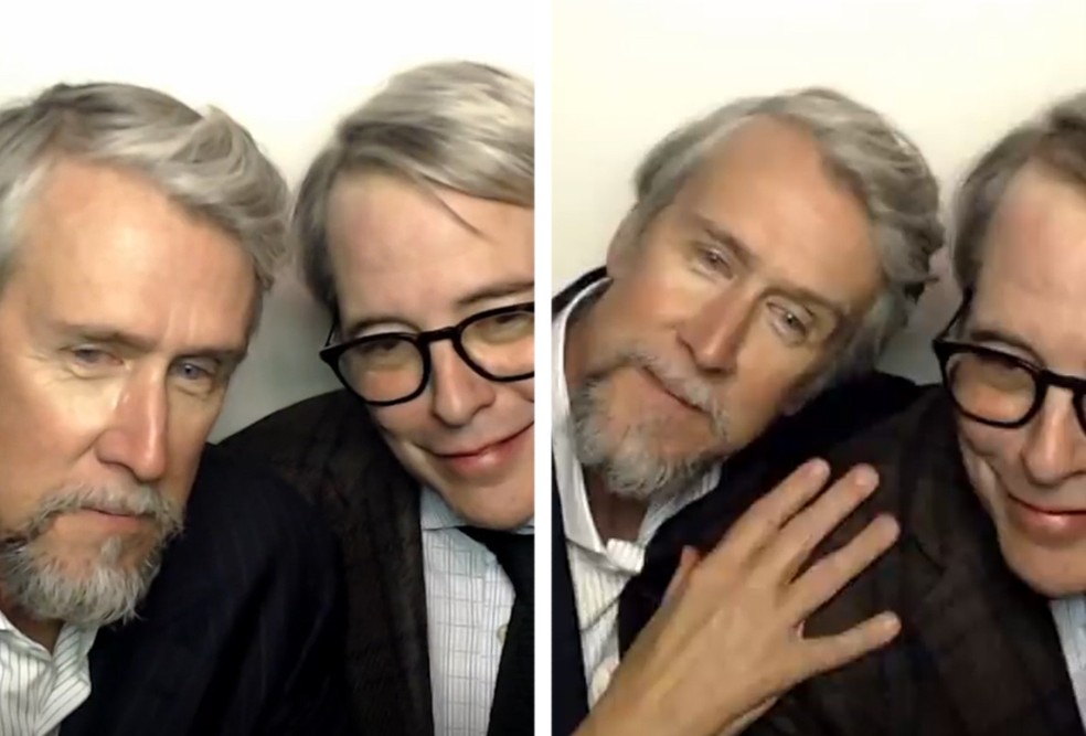 Alan Ruck e Matthew Broderick em fotos compartilhadas nas redes sociais em 2023 — Foto: Reprodução