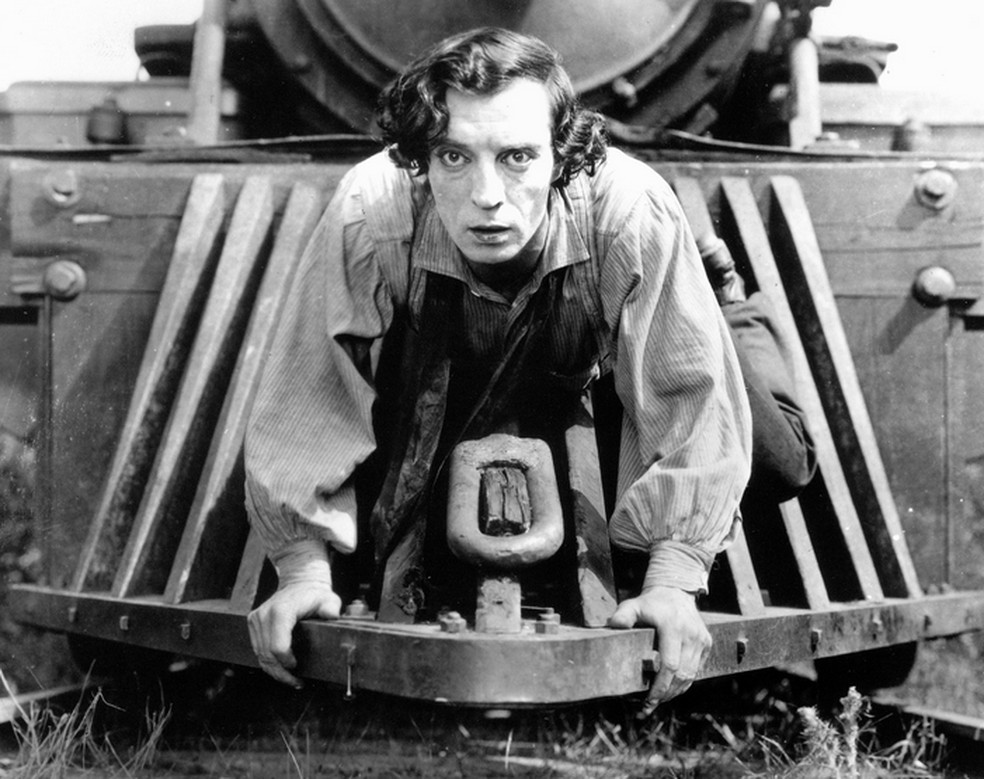 Buster Keaton (1895-1966) em cena de A General (1926) — Foto: Reprodução