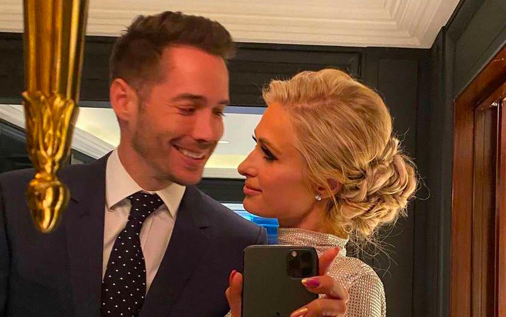 Paris Hilton com o marido, o empresário Carter Reum — Foto: Instagram