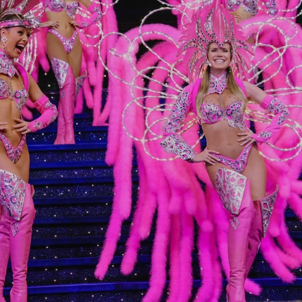 Heidi Klum lembra de apresentação no Moulin Rouge — Foto: reprodução/instagram