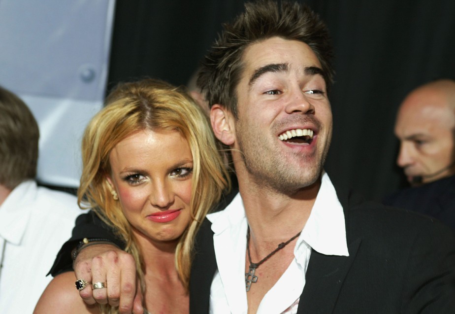 Britney Spears e Colin Farrell em janeiro de 2003