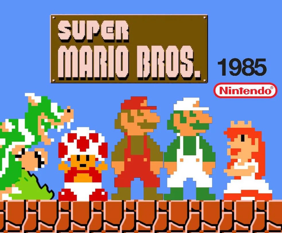 O jogo original 'Super Mario Bros.' (1985) — Foto: Divulgação