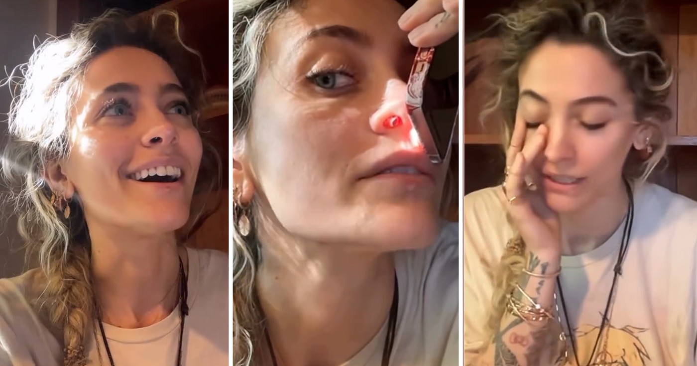 Paris Jackson revela efeito devastador do uso de drogas em seu nariz  durante v&iacute;deo | Celebridades | Monet