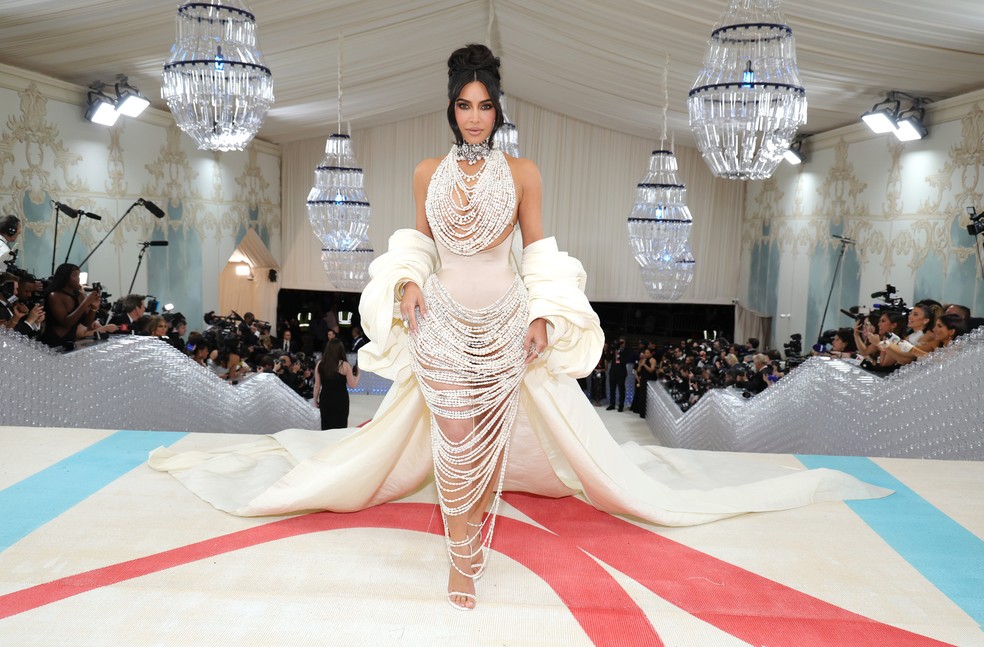 Kim Kardashian no Met Gala 2023 — Foto: Getty Images