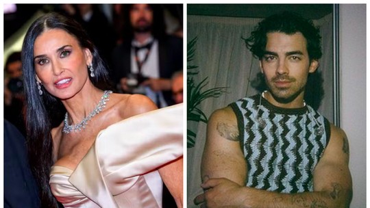 Demi Moore e Joe Jonas, 27 anos mais novo do que ela, trocaram flertes em Cannes, diz jornal