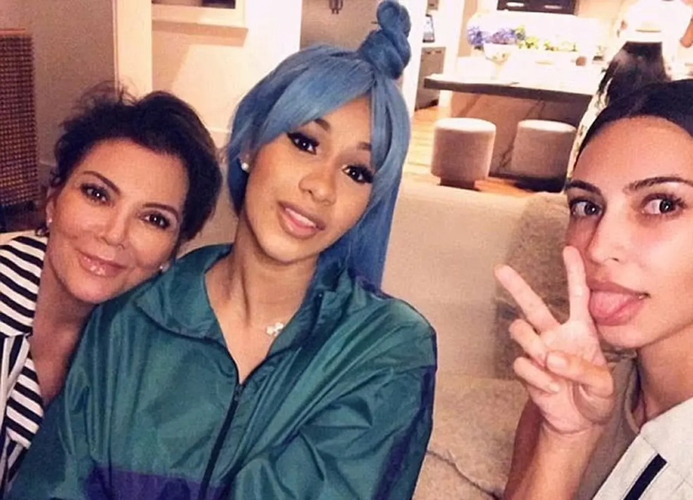 Kris Jenner, Cardi B e Kim Kardashian — Foto: Instagram