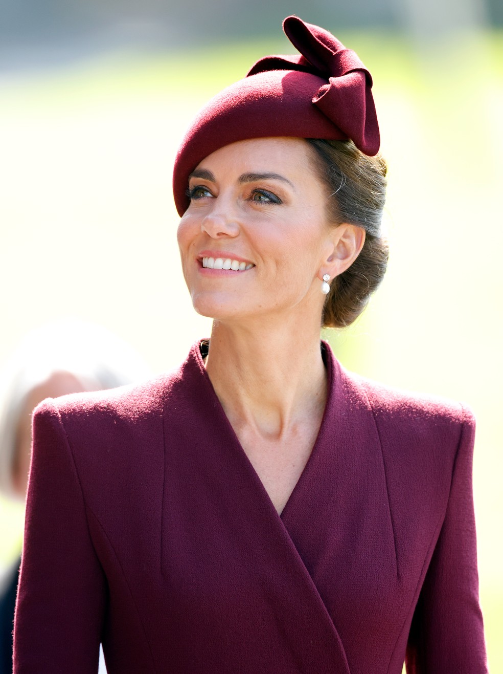 Kate Middleton em evento de homenagem à rainha Elizabeth II — Foto: Getty Images