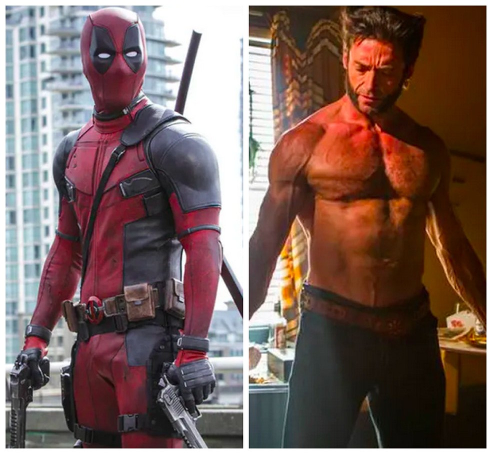 Ryan Reynolds como Deadpool e Hugh Jackman como Wolverine — Foto: Reprodução