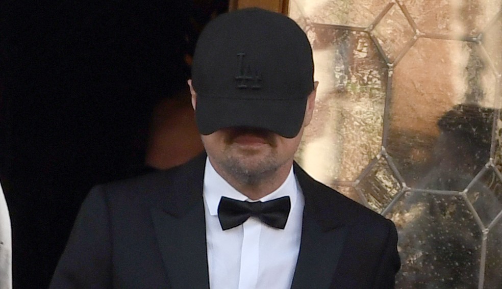 Leonardo DiCaprio no casamento de Jeff Bezos e Lauren Sánchez — Foto: Getty Images