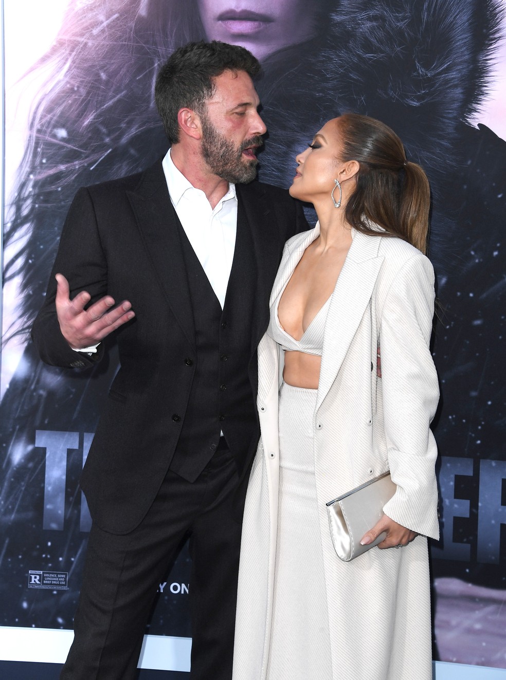 Jennifer Lopez e Ben Affleck na première do filme 'A Mãe'  — Foto: Getty Images