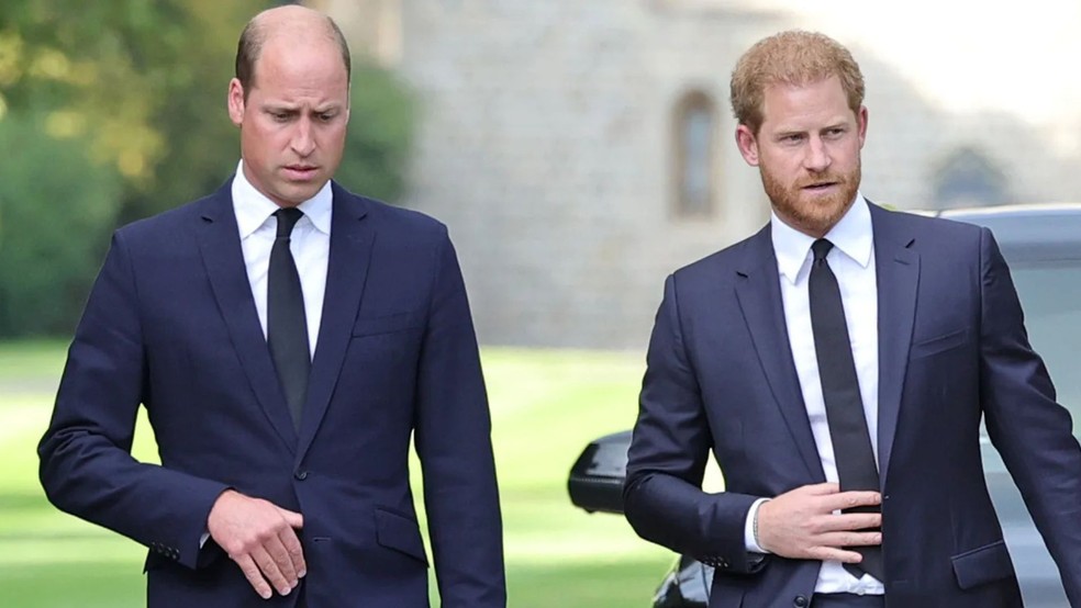 William e o irmão Harry em um dos seus últimos encontros — Foto: Getty Images