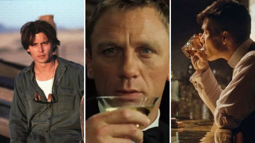 Johnny Depp em 'Arizona Dream: Um Sonho Americano', Daniel Craig como James Bond, Cillian Murphy em 'Peaky Blinders'