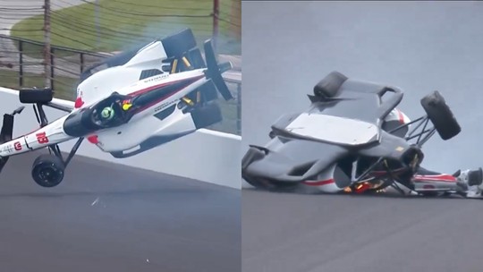 Piloto de 19 anos levanta voo com carro de Fórmula Indy em acidente assustador e choca web; vídeo