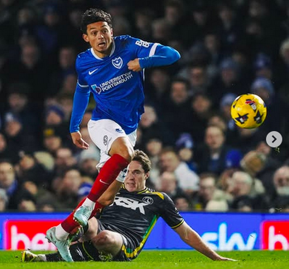 Jogo do Portsmouth — Foto: Instagram