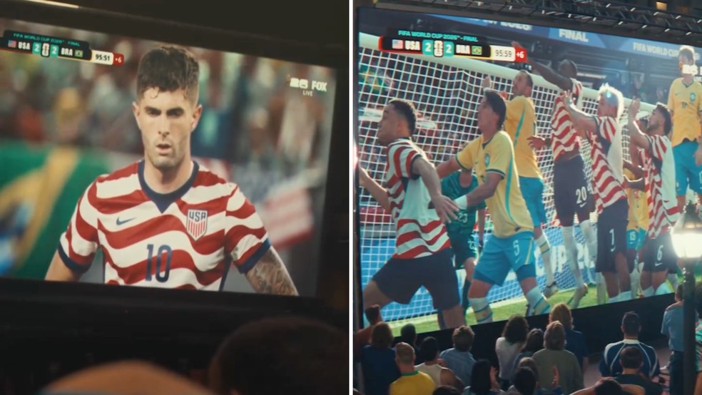 TV dos EUA imagina o 'impossível' com seleção do país vencendo o Brasil na final da Copa do Mundo — Foto: Reprodução/Instagram