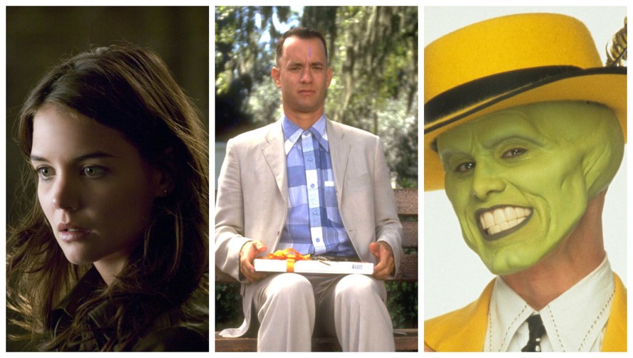 Katie Holmes em Batman Begins, Tom Hanks em Forrest Gump e Jim Carrey em O Máskara