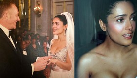 Salma Hayek publica fotos raras para comemorar aniversário de casamento com bilionário