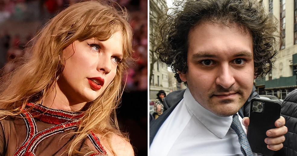 Taylor Swift e Sam Bankman-Fried — Foto: Getty