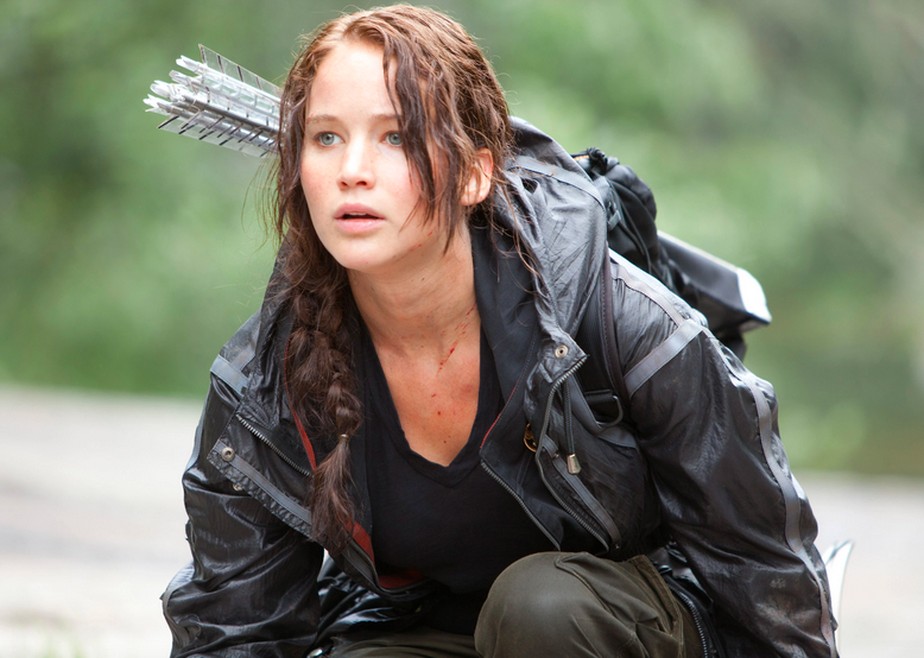 Jennifer Lawrence em cena da franquia Jogos Vorazes