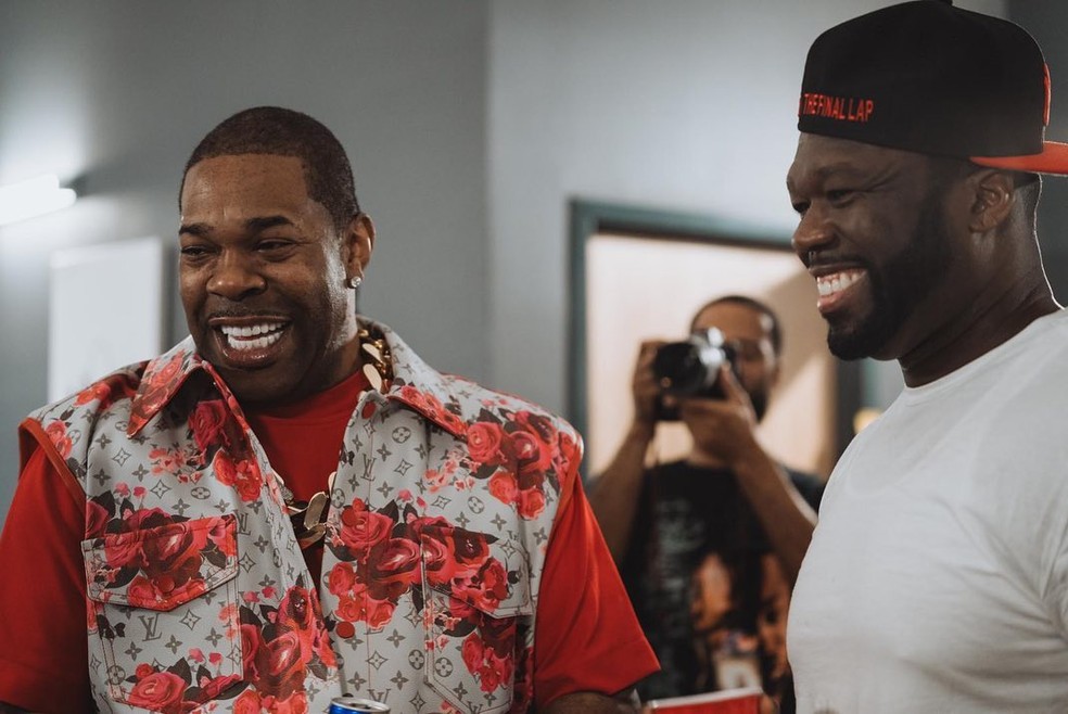 Busta Rhymes e 50 Cent — Foto: Reprodução/Instagram