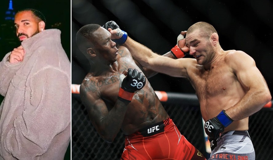 Drake fez aposta milionária em disputa pelo cinturão dos médios do UFC entre Israel Adesanya e Sean Strickland - e perdeu