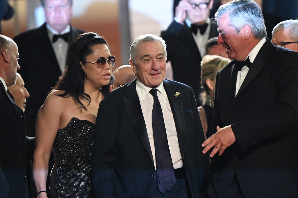 Robert De Niro e Tiffany Chen no Festival de Cinema de Cannes em maio de 2023 — Foto: Getty Images