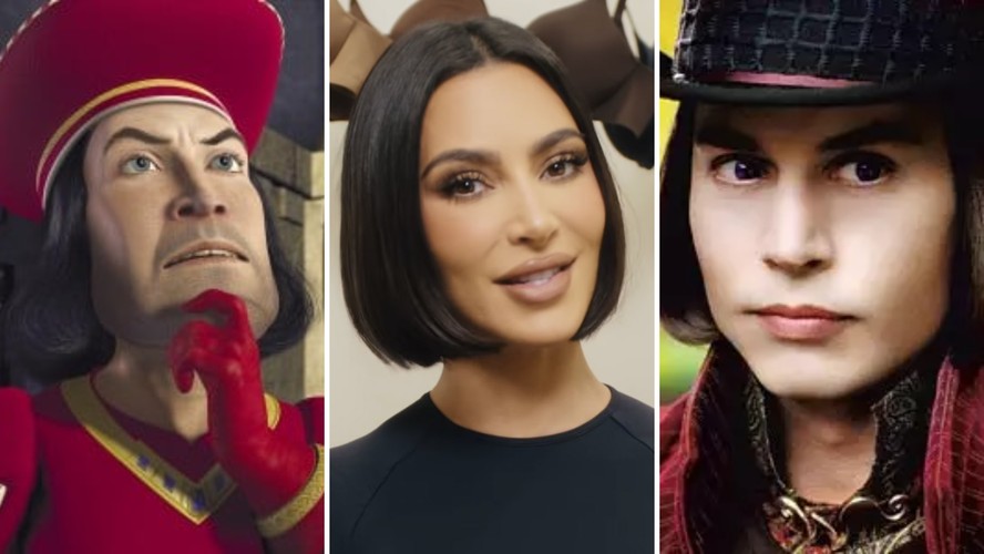 Lord Farquaad, Kim Kardashian e Willy Wonka interpretado por Johnny Depp