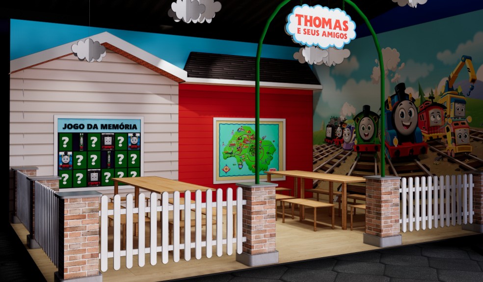 Ala do Museu da Imaginação dedicada ao universo de Thomas e seus Amigos — Foto: divulgação