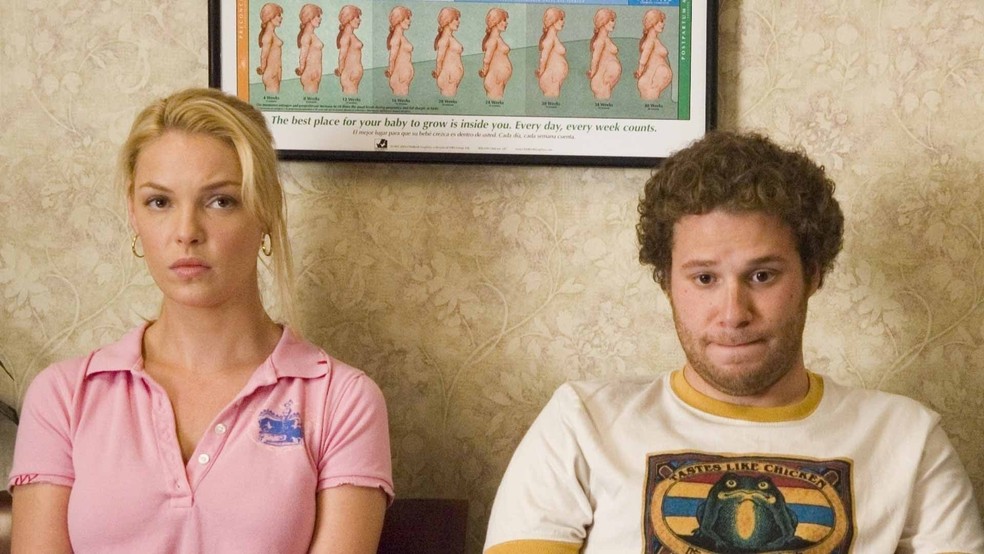 Katherine Heigl e Seth Rogen em 'Ligeiramente Grávidos' — Foto: Divulgação