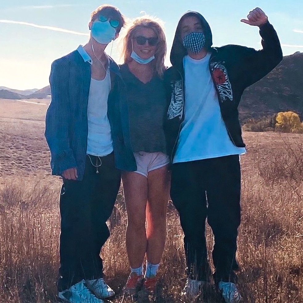 Britney Spears com os filhos: Sean e Jayden — Foto: Instagram