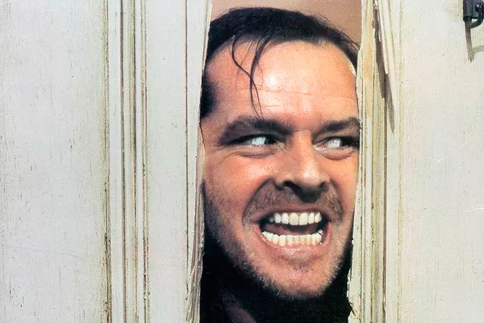 Jack Nicholson em 'O Iluminado' (1980), filme baseado no romance de Stephen King — Foto: Reprodução