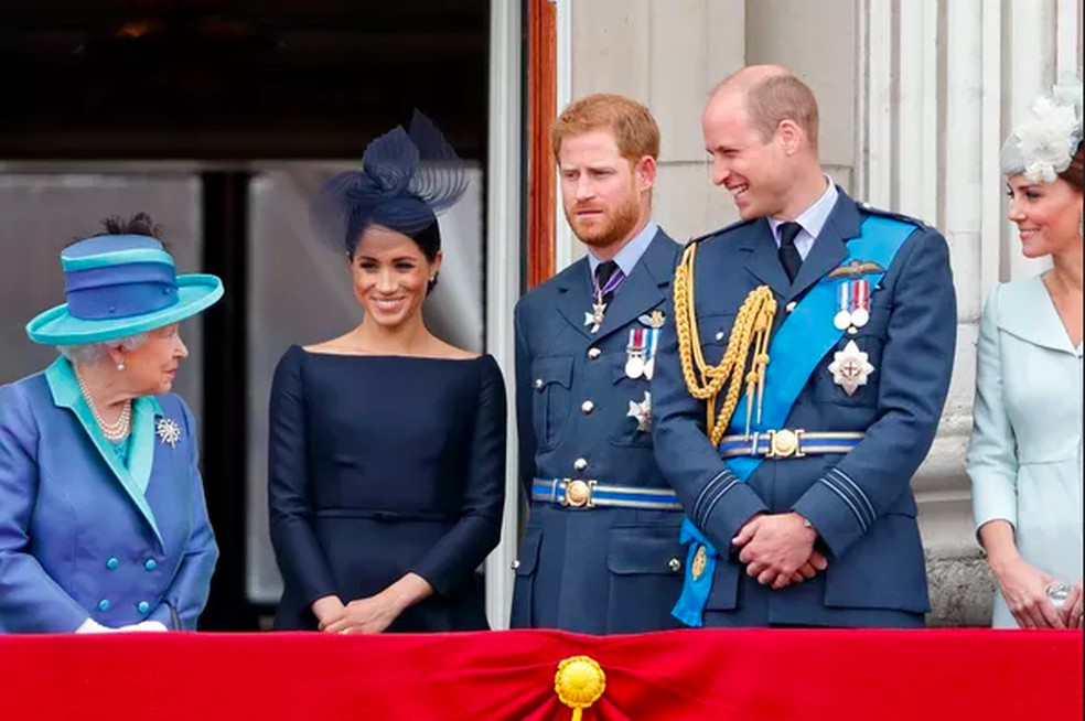 A atriz e duquesa Meghan Markle durante seu período vivendo com a Família Real — Foto: Getty Images