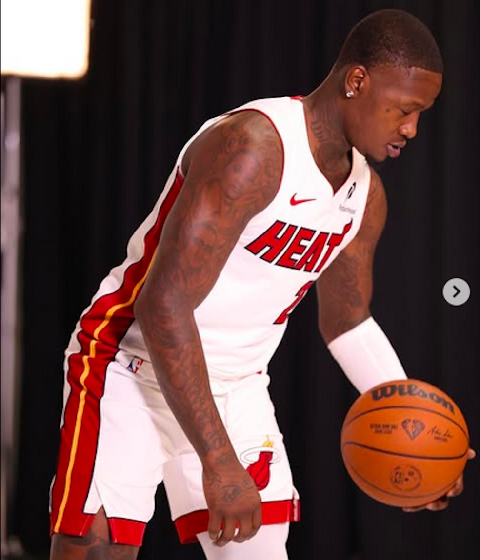 Terry Rozier no seu último time, o Miami Heat — Foto: Instagram