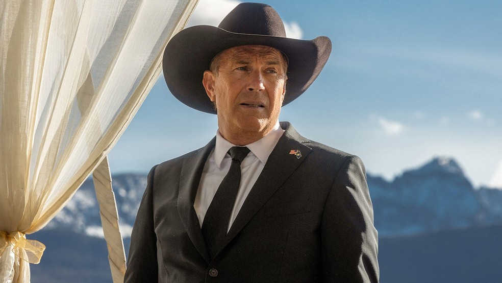 Kevin Costner em Yellowstone — Foto: Divulgação