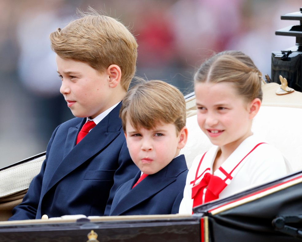 George, Louis e Charlotte — Foto: Getty Images