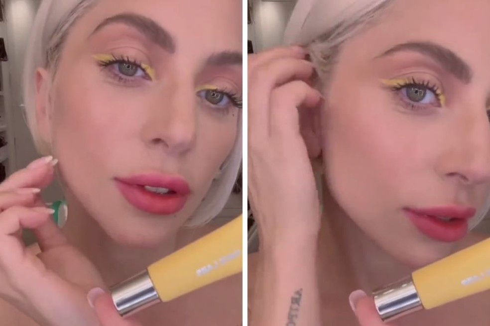 Lady Gaga foi pega no flagra pelos fãs ao fingir um boomerang — Foto: Reprodução/Instagram