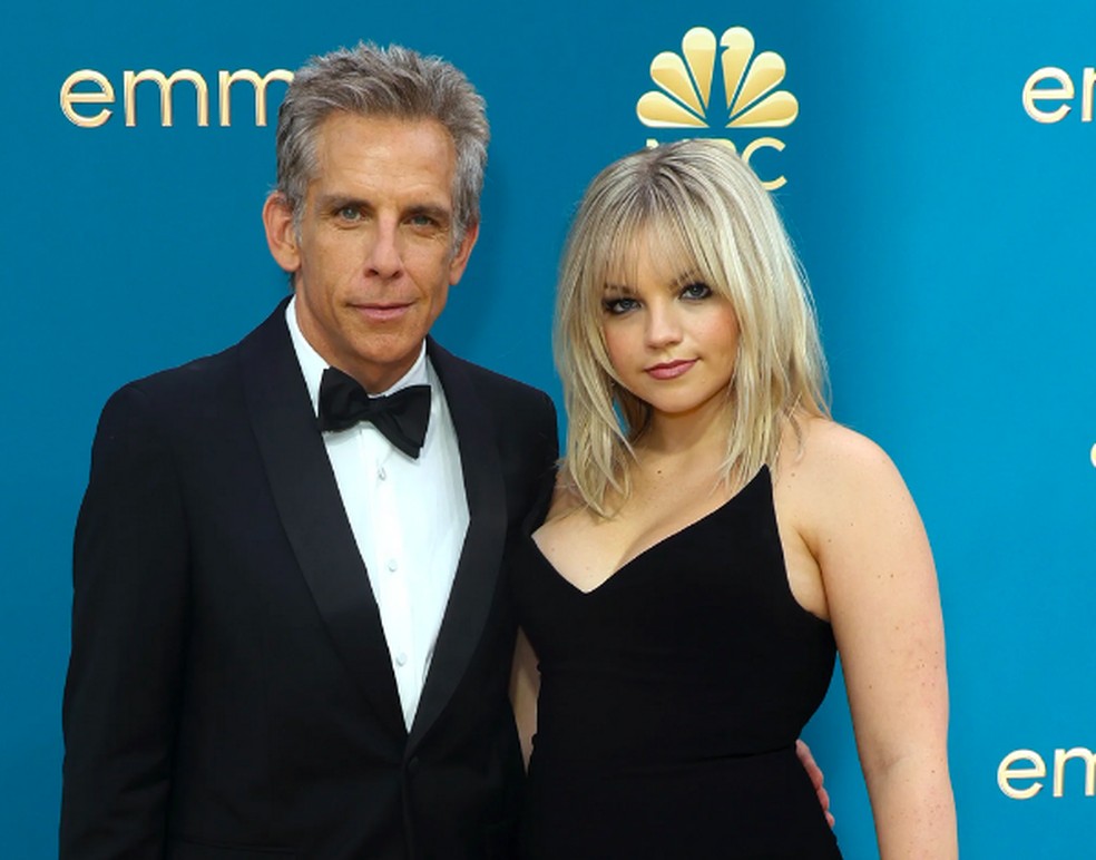 Ben Stiller com a filha, Ella Stiller, no Emmy 2022  — Foto: Getty Images