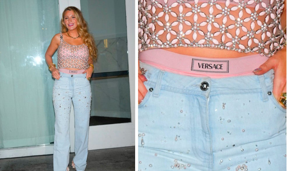 A atriz Blake Lively mostrando sua calcinha — Foto: Getty Images