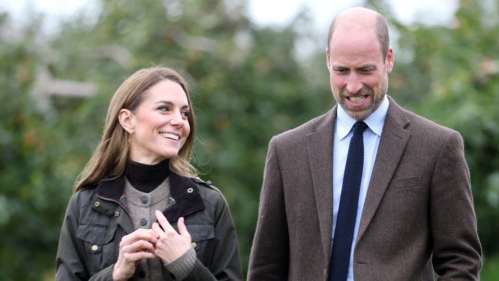 Kate Middleton e Príncipe William em evento oficial da Família Real em 2025 — Foto: Getty Images