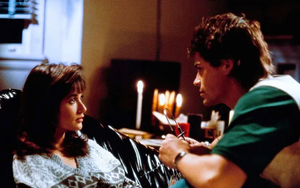 Demi Moore e Rob Lowe em Sobre Ontem à Noite (1986) — Foto: Reprodução
