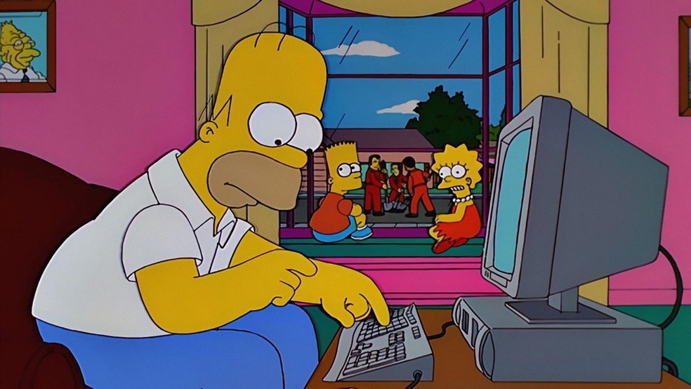 Cena do episódio 'O Computador Alcaguete', de 'Os Simpsons' — Foto: reprodução