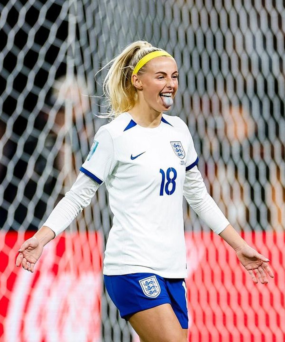 Chloe Kelly celebra a classificação da Inglaterra — Foto: Reprodução/Instagram